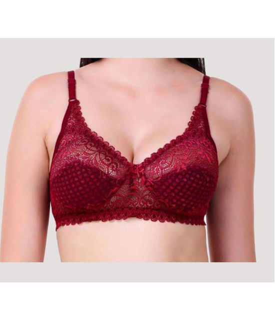 Kiran Enterprises - Multicolor Net Non Padded Womens T-Shirt Bra ( Pack of 2 ) - None