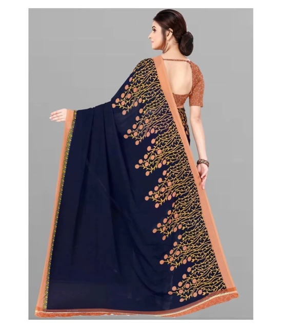 ANAND SAREES Blue Georgette Saree -