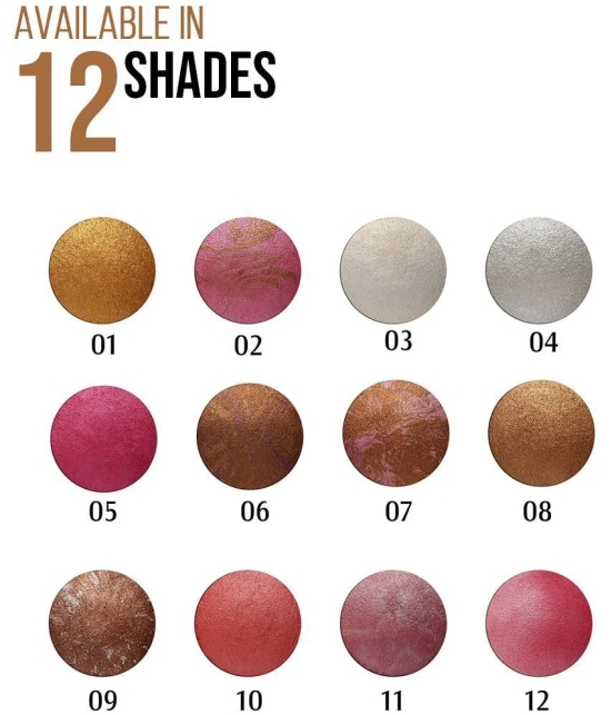 Glam21 Baked Blusher Highly Pigmented Formula Long-lasting Illuminating Texture 6gm Shade-12