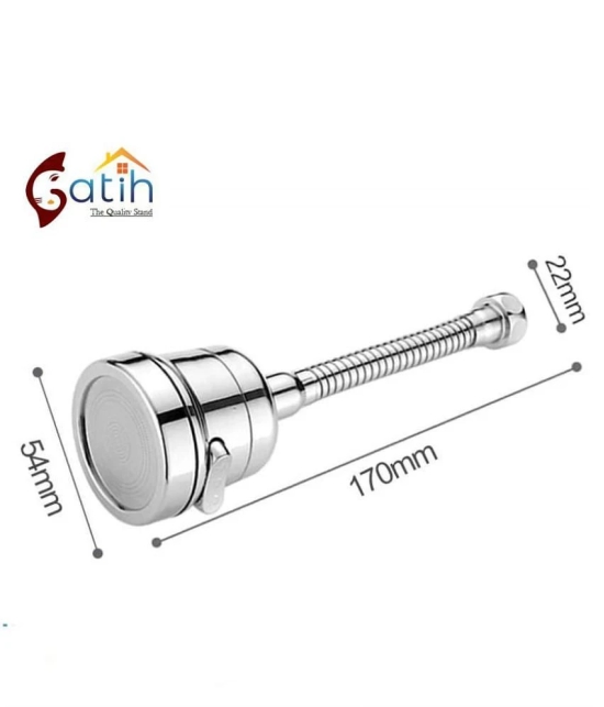 Gatih 360 Degree Rotating Water-Saving Sprinkler, Faucet Aerator, Adjustable Head Nozzle Splash-Proof Filter Extender Sprayer for Kitchen, Bathroom (Three Mode Long, Faucet Head with Nozzle 