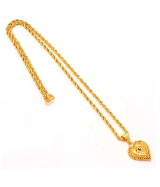 Jewar Mandi New Design Gold Plated Locket/Pendant with Rope/Rassi Chain Daily use for Men, Women & Girls, Boys - Golden