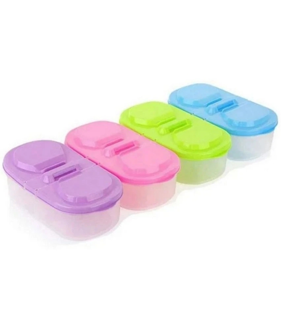 TINUMS Plastic Multicolor Food Container ( Set of 4 ) - Multicolor