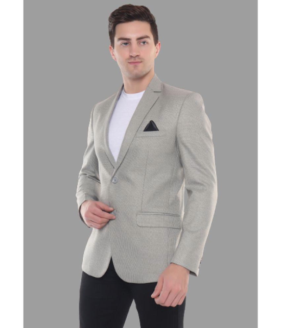 DKGF Fashion - Grey Polyester Regular Fit Men''s Blazer ( Pack of 1 ) - None