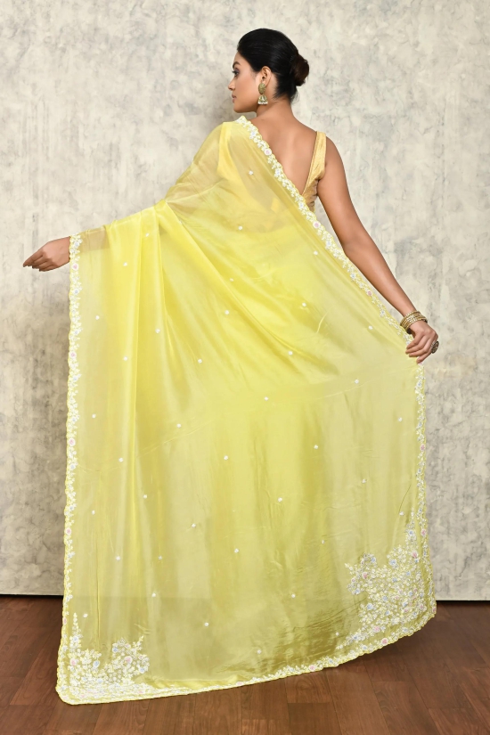 Yellow Silk Saree