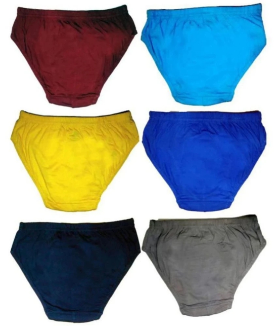 HAP Cotton Multi color Boys Brief /Kids innerwear /pack of 6 - None