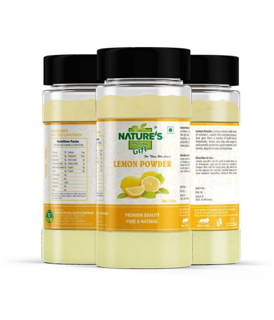 Nature''s Gift Lemon Powder - 10.58 Oz Spice Jar Powder 300 gm