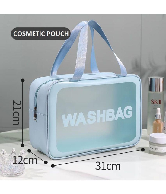 BD Blue Cosmetic Makeup Pouch - Blue