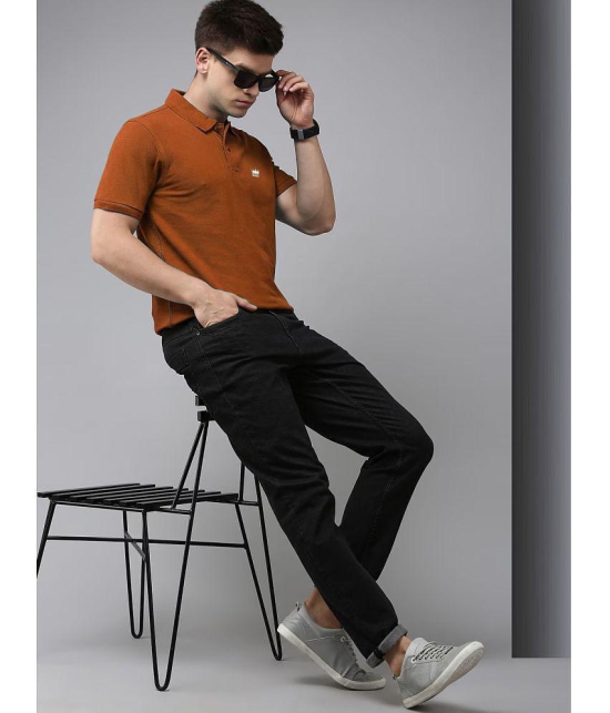 ADORATE - Rust Cotton Blend Regular Fit Mens Polo T Shirt ( Pack of 1 ) - None