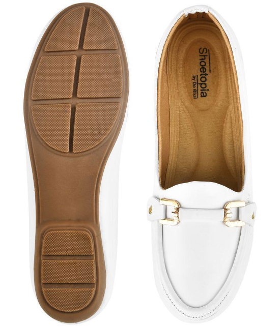 Shoetopia - White Women''s Loafers - None