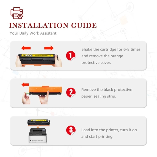 ImageInfo 542A Yellow Toner Cartridge for HP 125A / CB542A Compatible-Yellow