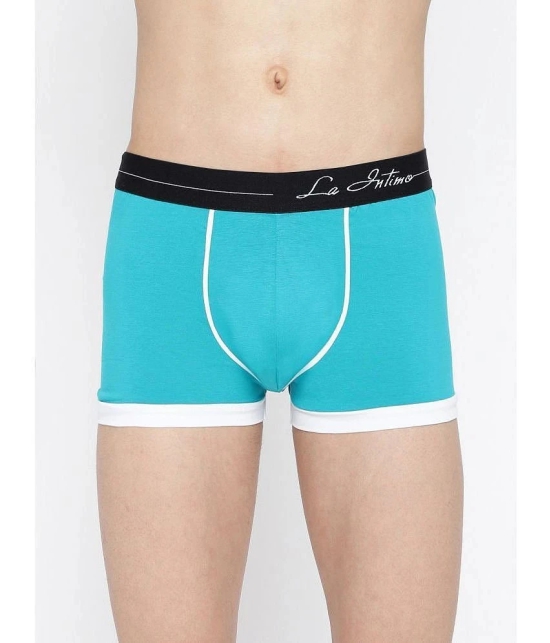 La Intimo Turquoise Cotton Mens Trunks ( Pack of 1 ) - None