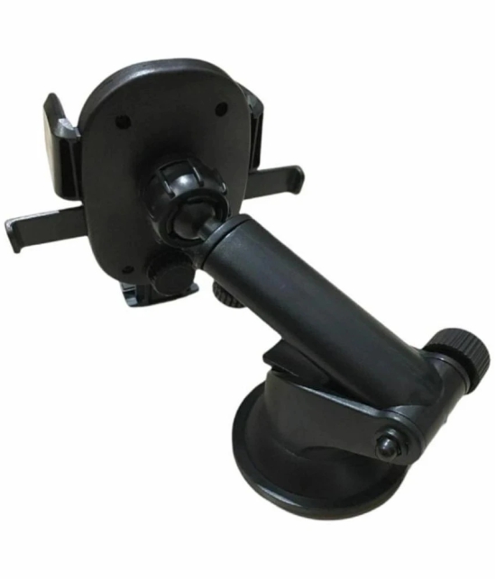 thriftkart Car Mobile Holder Double Clamp 325 for Dashboard & Windshield - Black