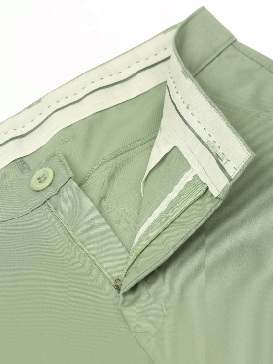 Indian Needle Mens Casual Cotton Solid Shorts-28 / Green