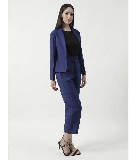 Zima Leto Womens Solid Stylish Blazer With Matching Pant Set - None