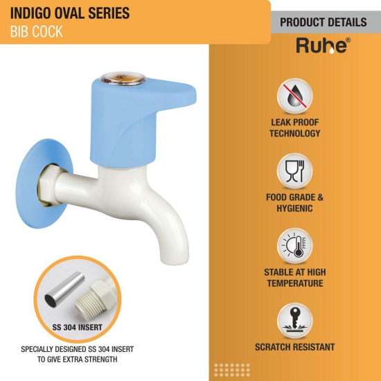 Indigo Oval Bib Tap PTMT Faucet - by Ruhe®
