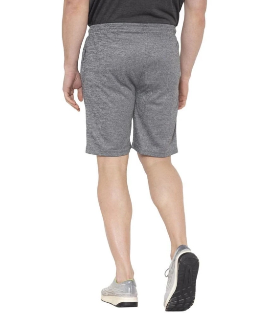 Bodyactive - Grey Melange Polyester Mens Gym Shorts ( Pack of 1 ) - None