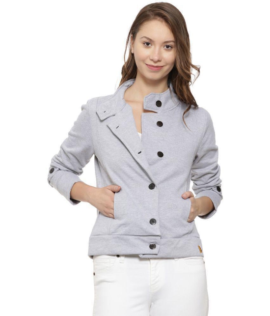 Campus Sutra Cotton Grey Blazers - L