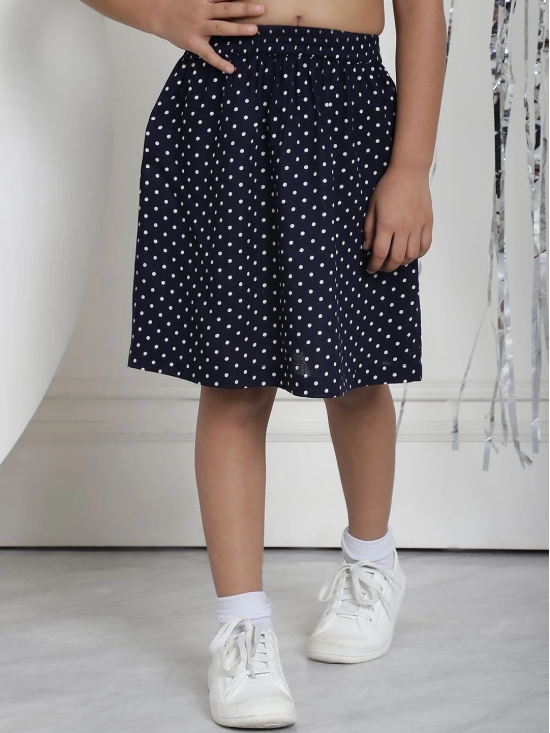 MINI & MING Girls Polka Dot Printed Pleated Skirts