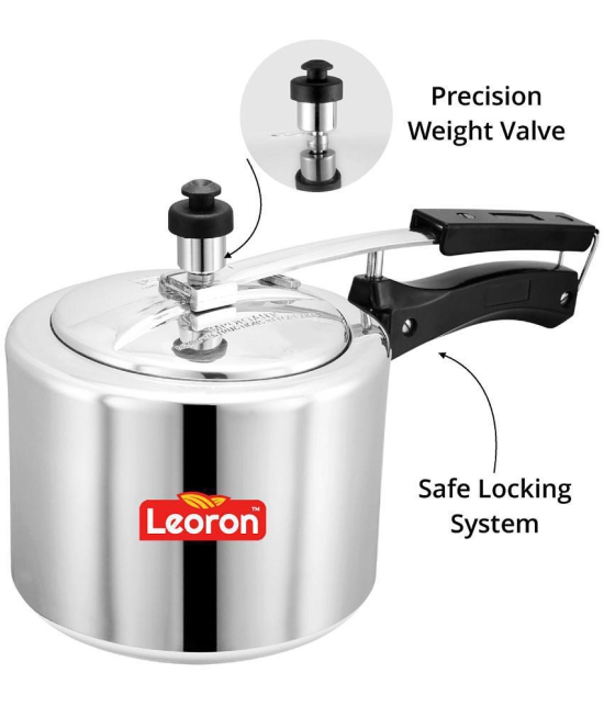 Srushti Gold is now Leoron 3 L Aluminium InnerLid Pressure Cooker Gas Stovetop Compatible