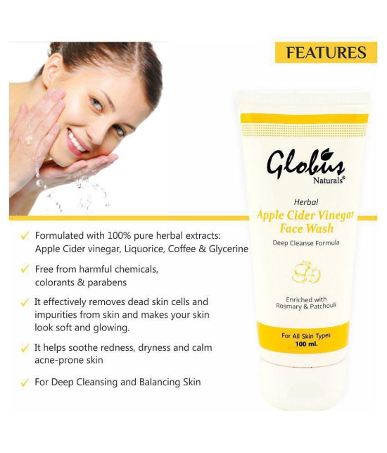 Globus Naturals Apple Cider Vinegar Deep Clean Face Wash 100 mL