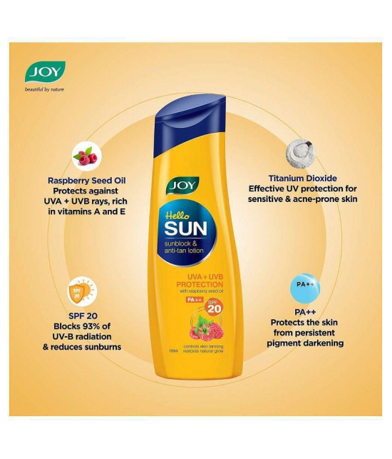 Joy Hello Sun SunBlock & Anti Tan Lotion Sunscreen SPF 20 - 300 ml