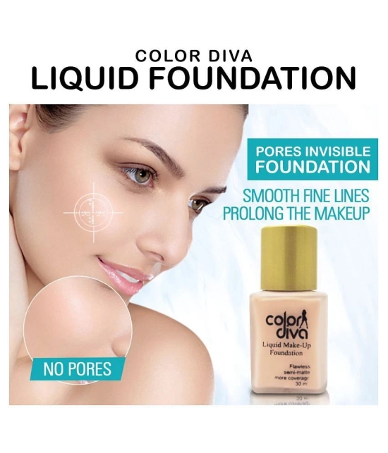 Color Diva Liquid Make-Up Foundation Flawless Semi-Matte, Ivory 103, 30ml