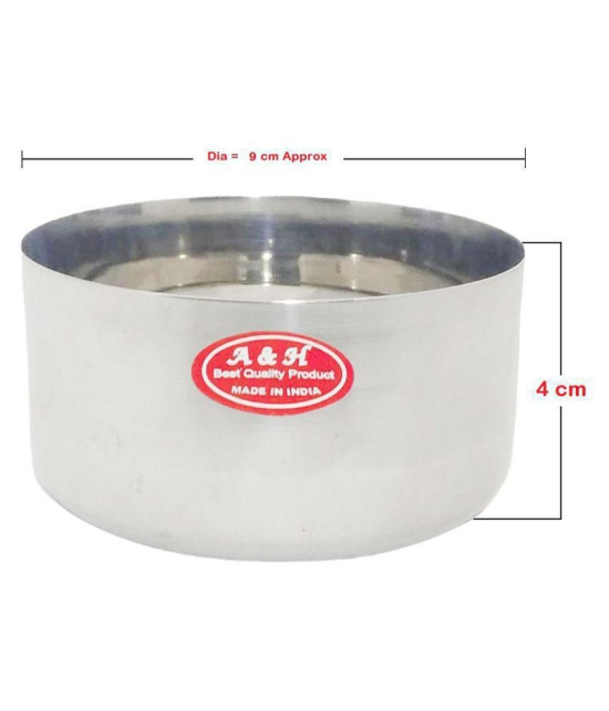 A & H ENTERPRISES 4 Pcs Stainless Steel Cereal Bowl 180 mL - Steel