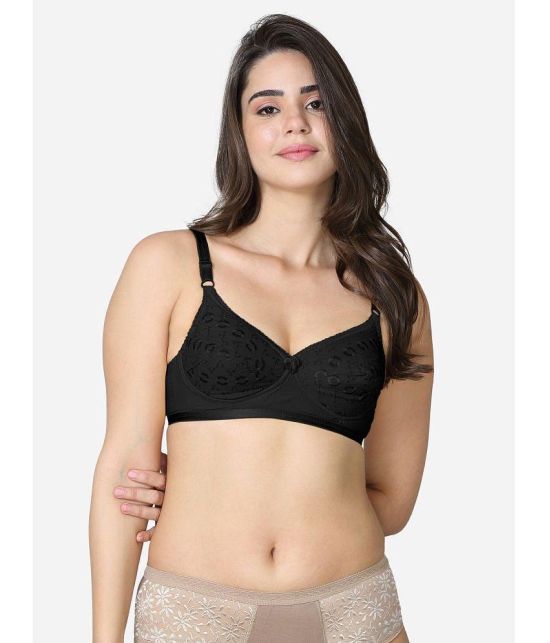 VStar - Black Cotton Non Padded Women's Everyday Bra ( Pack of 1 ) - None