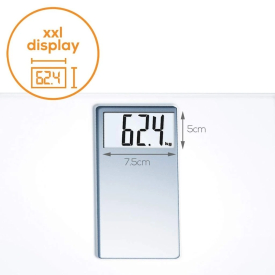 Beurer 725.3 PS160 Acrylic Electronic Bathroom Scales with Extra Large Display (White)