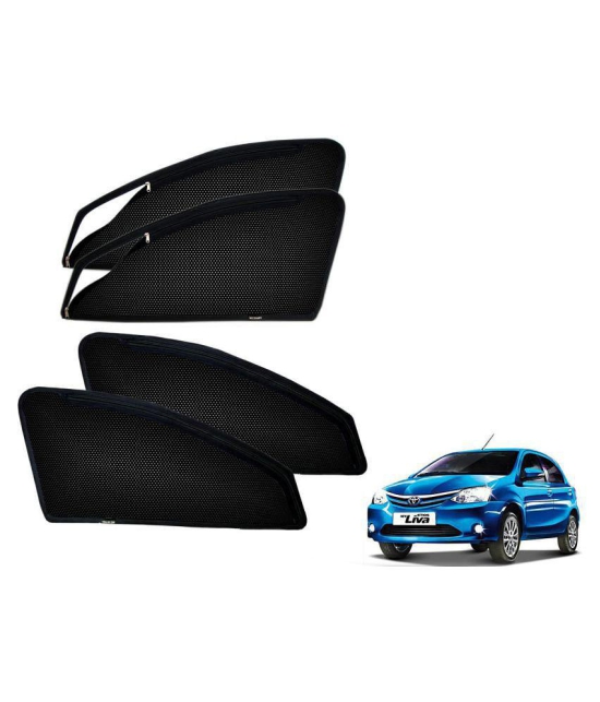 Kozdiko Magnetic Sunshades with Zipper for Side Windows Set of 4 Black