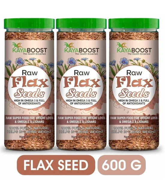 KAYABOOST Flaxseeds (200 g) Pack of 3 (600 g)