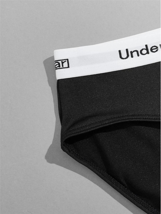 Premium Imported Underwear - Men Pack Of 4 Briefs-XL / Black