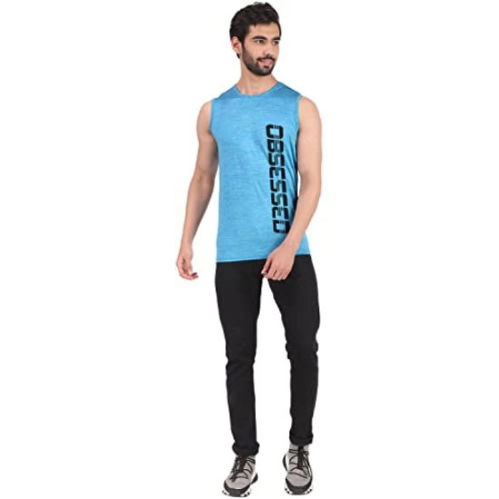 London Hills - Regular Fit Graphic Print Men Round Neck Sleeveless T-Shirt