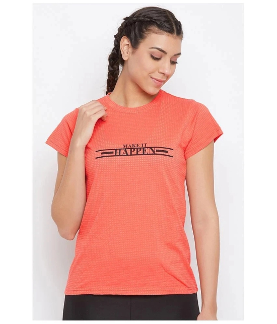 Clovia Orange Cotton Tees - Single - S