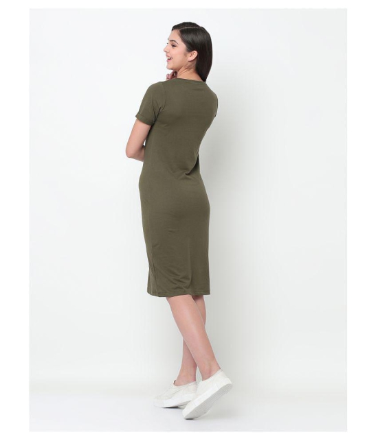 Rigo Cotton Green Bodycon Dress - L