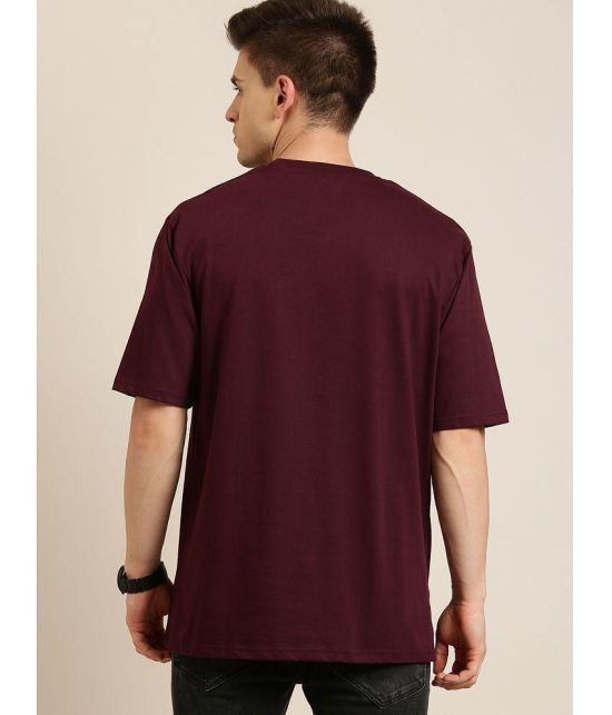 Dillinger - Maroon 100% Cotton Oversized Fit Mens T-Shirt ( Pack of 1 ) - None