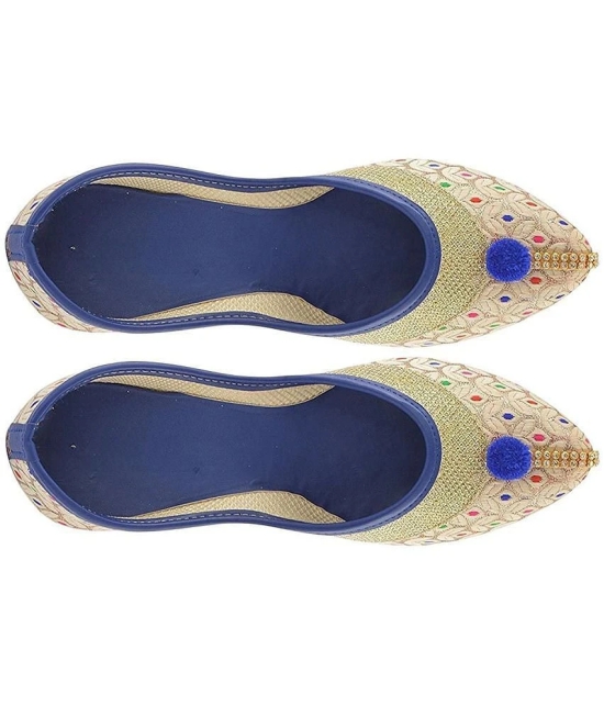 Anjaneya Creations Blue Ethnic Footwear - None