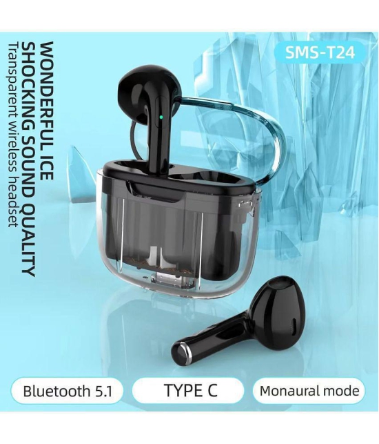 Life Like Transparent Type C True Wireless (TWS) In Ear 10 Hours Playback Powerfull bass IPX4(Splash & Sweat Proof) Black