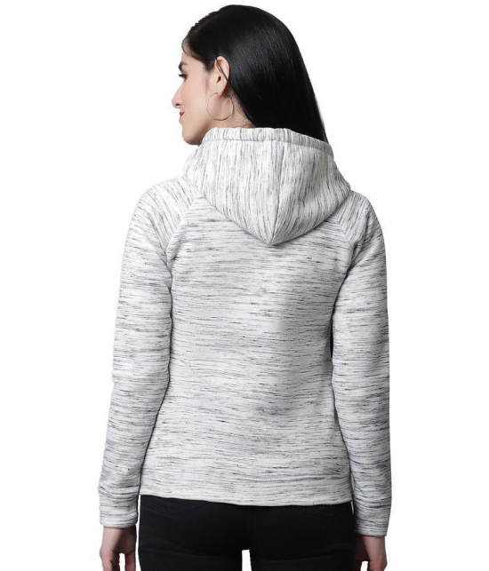 Rute Cotton - Fleece White Hooded Sweatshirt - None