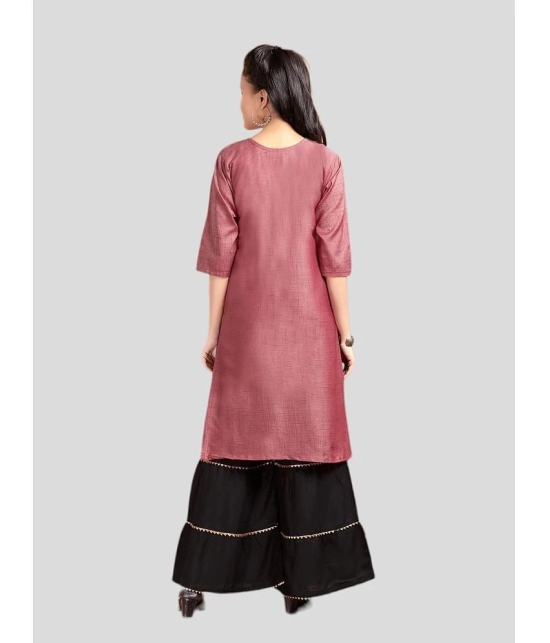 Aarika Maroon Cotton Girls Kurta and Sharara Set ( Pack of 1 ) - None