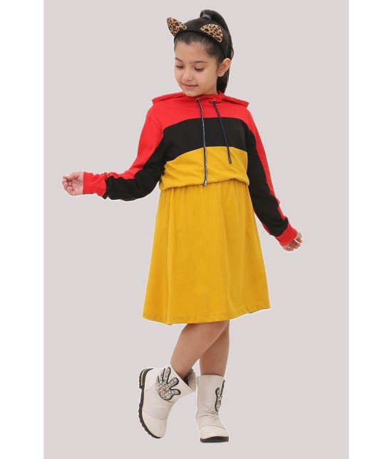 Rydho - Yellow Cotton Girls Frock ( Pack of 1 ) - None