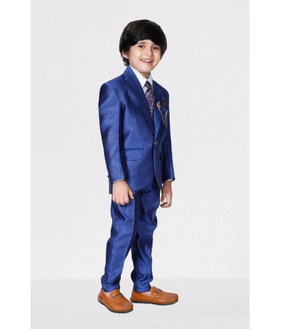 DKGF Fashion - Royal Blue Polyester Boys Suit ( Pack of 1 ) - None