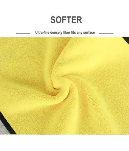 INGENS - Yellow 600 GSM Microfiber Cloth For Automobile ( Pack of 1 )