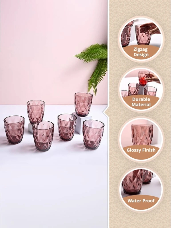 Wine-Colored Glass Tumbler Set of 6