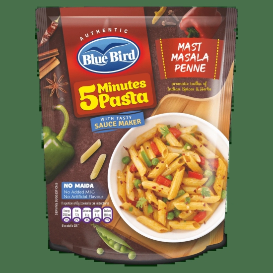 Blue Bird 5 Minutes Pasta Mast Masala Penne, 65 gm