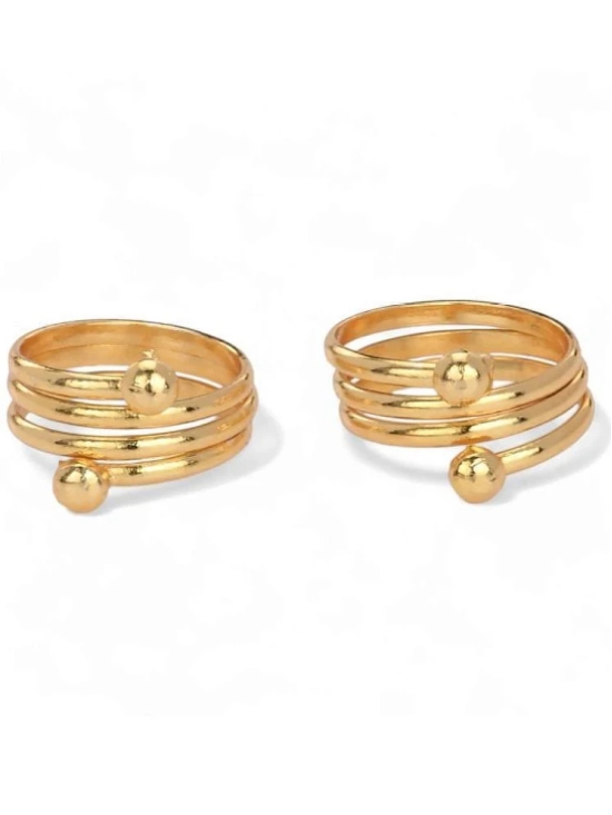 AanyaCentric Gold Toe Rings ( Pack of 1 ) - Gold