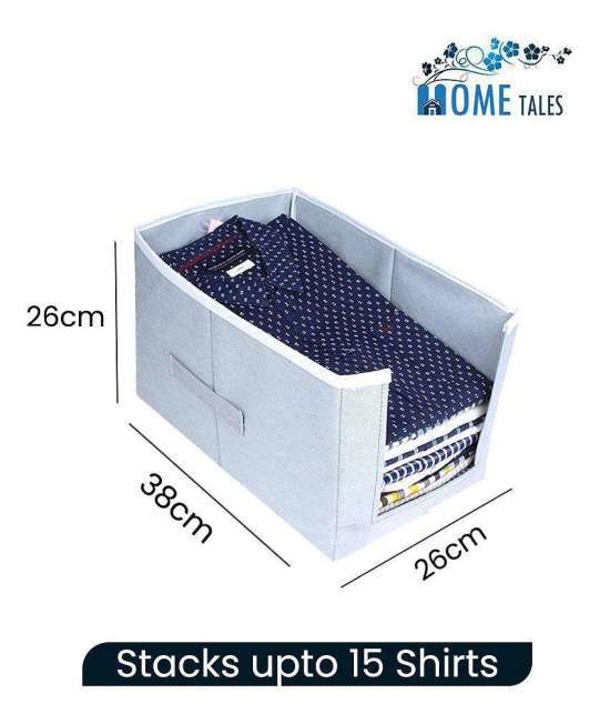 HOMETALES Non-Woven Shirt Stacker & Cloth Organizer,Grey (9U)