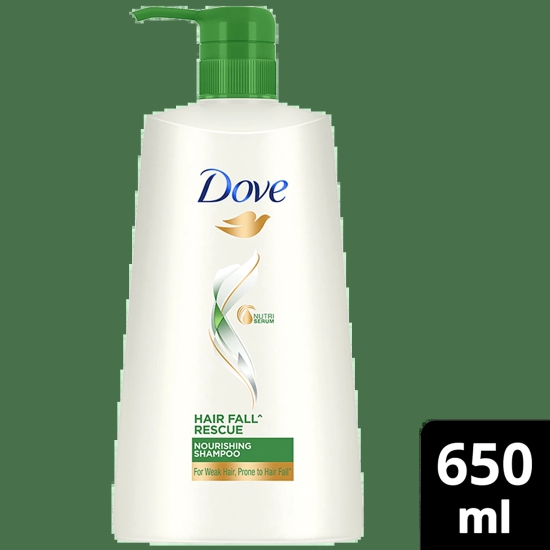 Dove Nutritive Solutions Hair Fall Rescue Shampoo - For Weak Hair, Reduces Hairfall By Upto 98%, 650 Ml