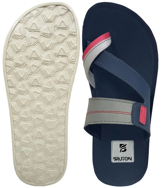 BRUTON SHOES Blue Mens Daily Slipper - None