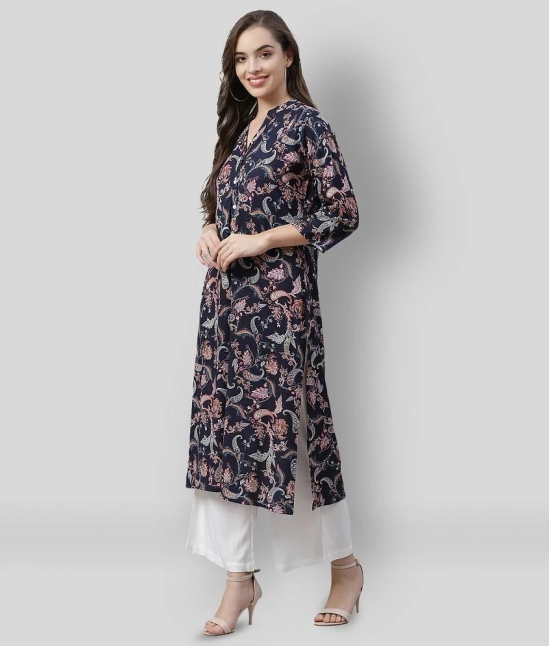 Divena - Blue Rayon Womens Straight Kurti - 5XL